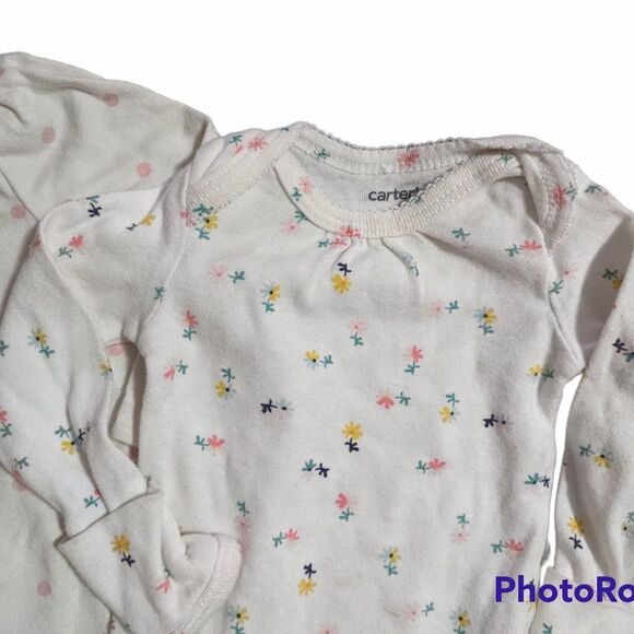 Baby Girl Floral Pink Bodysuit Set, Newborn - Picture 4 of 10